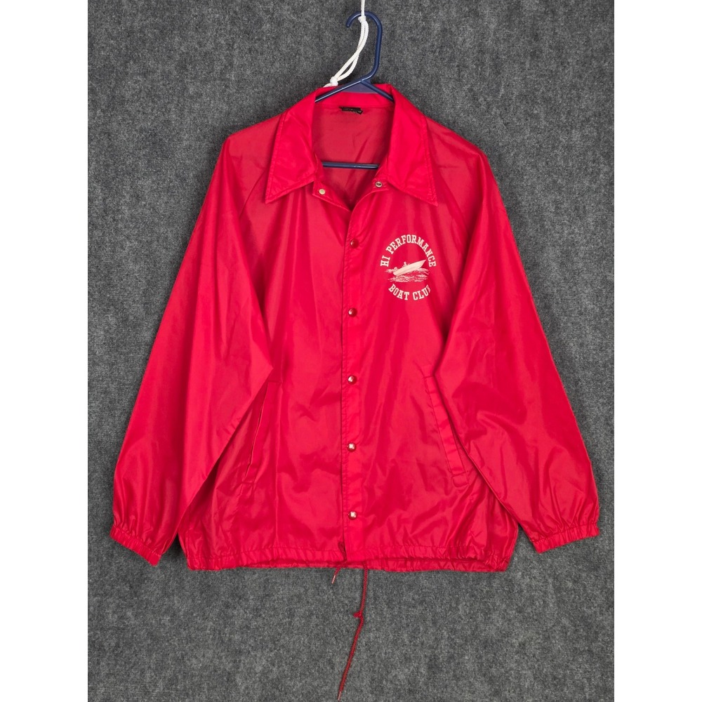 Vintage Sports Master Action Marine Boat Club Jacket Red Mens Large USA Made‎